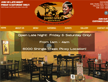 Tablet Screenshot of jamboafricarestaurant.com